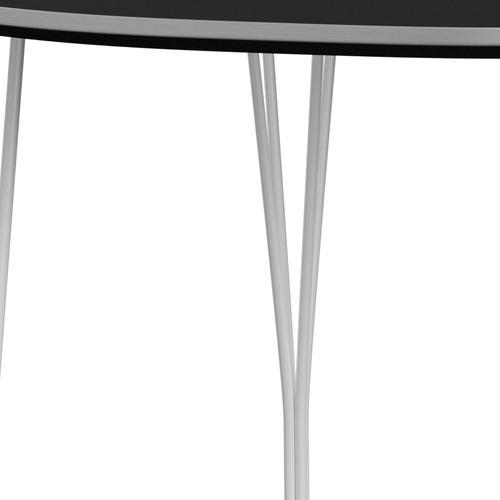 Fritz Hansen Superellipse Dining Table White/Black Fenix Laminates, 170x100 Cm