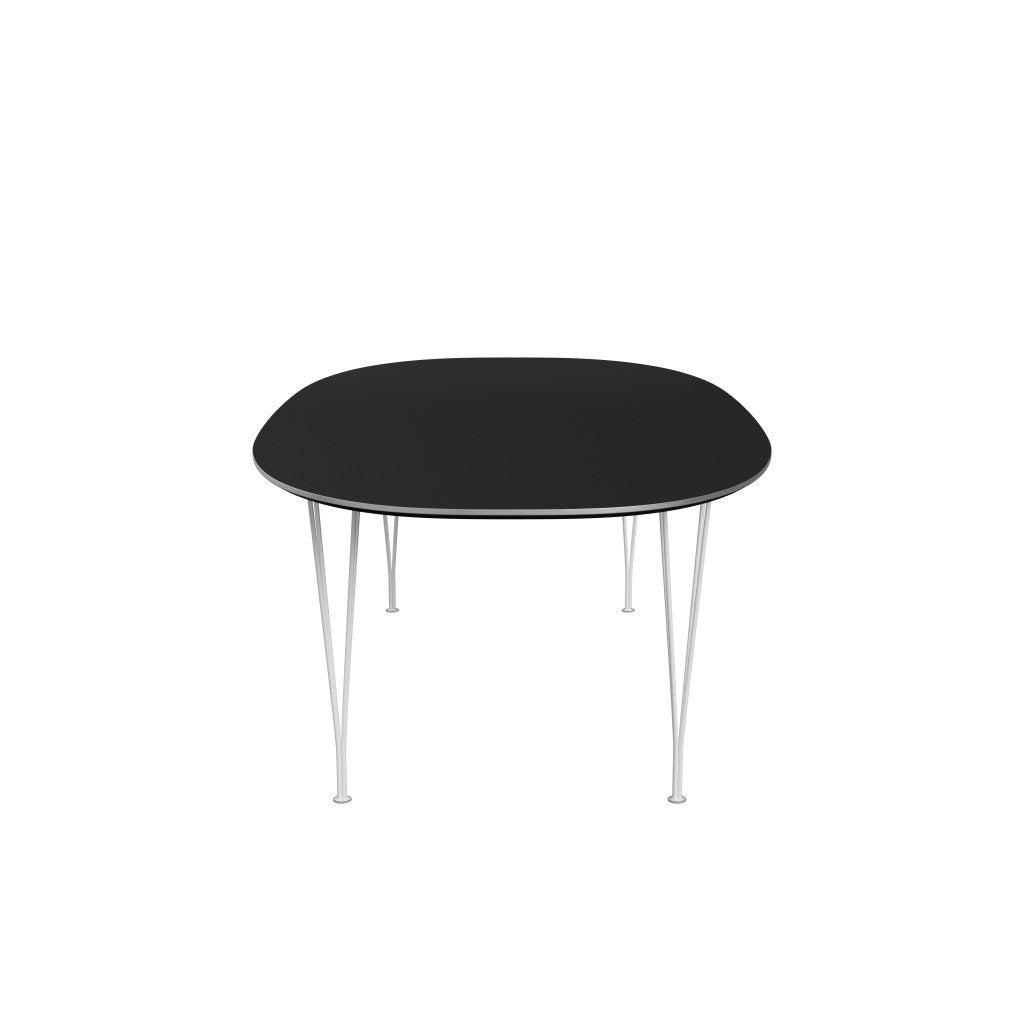 Fritz Hansen Superellipse Dining Table White/Black Fenix Laminates, 240x120 Cm