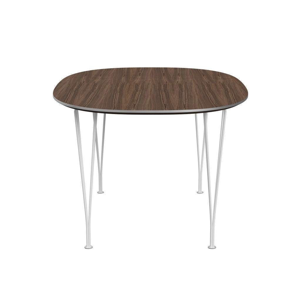 Fritz Hansen Superellipse Dining Table White/Walnut Veneer, 150x100 Cm