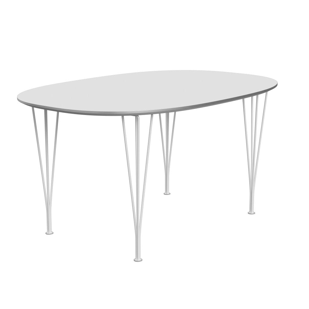 Fritz Hansen Superellipse Dining Table White/White Fenix Laminates, 150x100 Cm