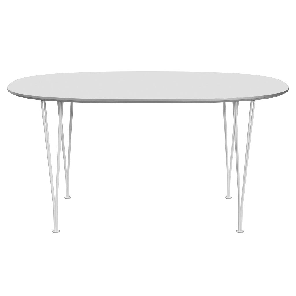 Fritz Hansen Superellipse Dining Table White/White Fenix Laminates, 150x100 Cm