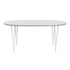 Fritz Hansen Suberellipse Table jadalny White/White Fenix ​​Laminatów, 170x100 cm