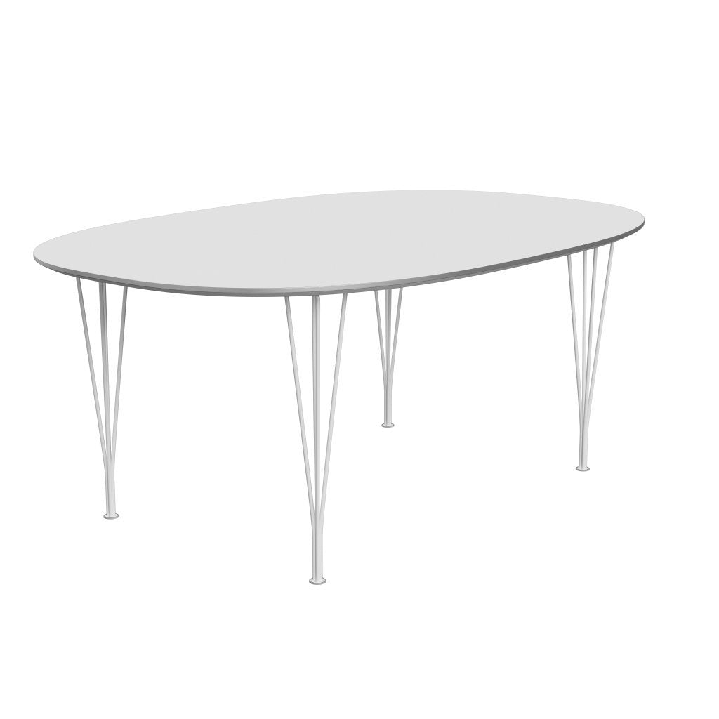 Fritz Hansen Superrellipse Tabilne stół białe/białe laminaty Fenix, 180x120 cm
