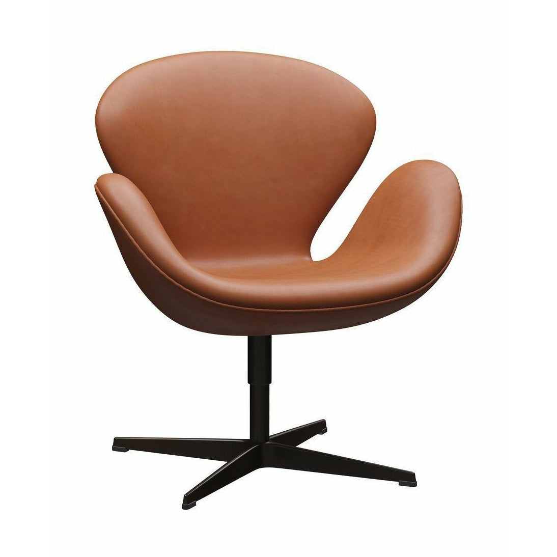 Fritz Hansen Svanen Lounge Chair Leather, Brown Bronze/Grace Walnut