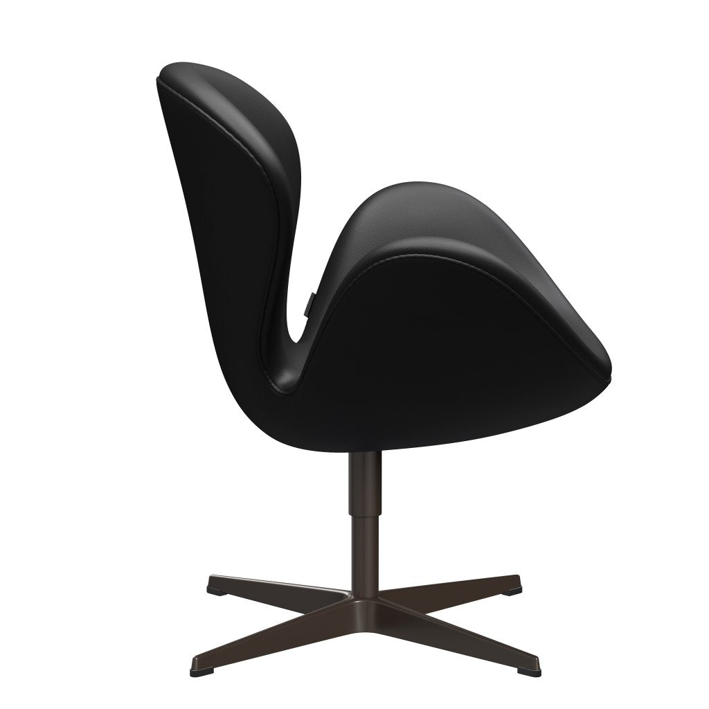 Fritz Hansen Swan Lounge Chair, Brown Bronze/Aura Black