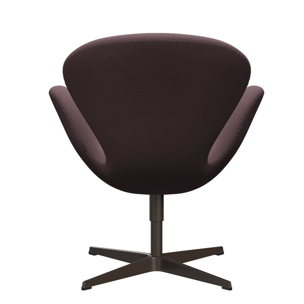 Fritz Hansen Swan Lounge Chair, Brown Bronze/Capture Aubergine