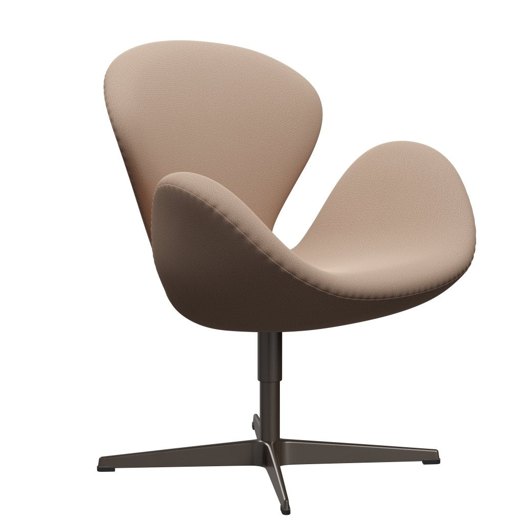 Fritz Hansen Swan Lounge Chair, Brown Bronze/Capture Pink Sand