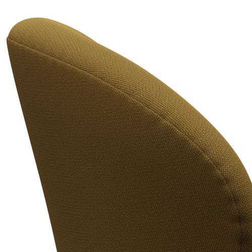 Fritz Hansen Swan Lounge Chair, Brown Bronze/Capture Mustard Dark