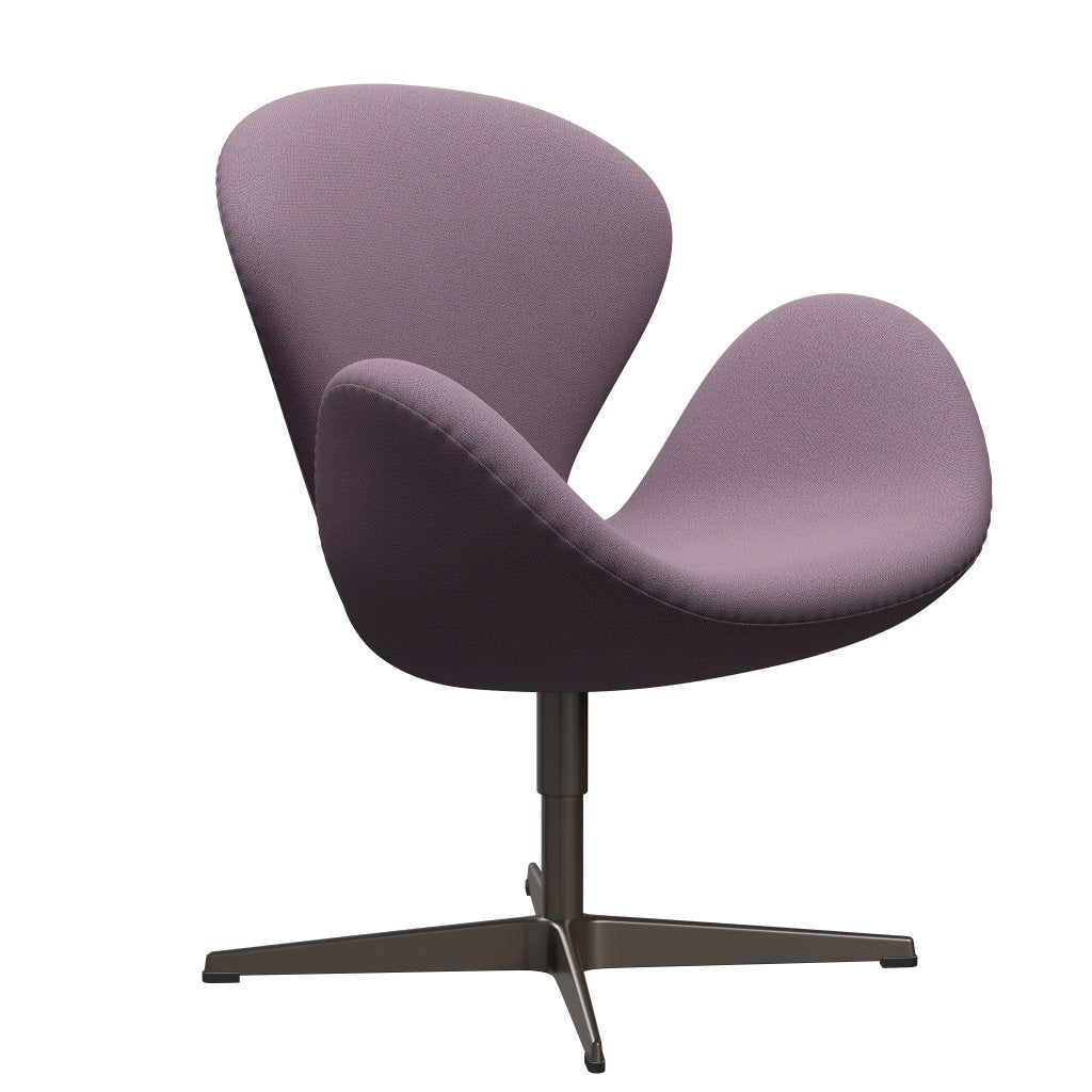 Fritz Hansen Swan Lounge Chair, Brown Bronze/Capture Violet/Brown