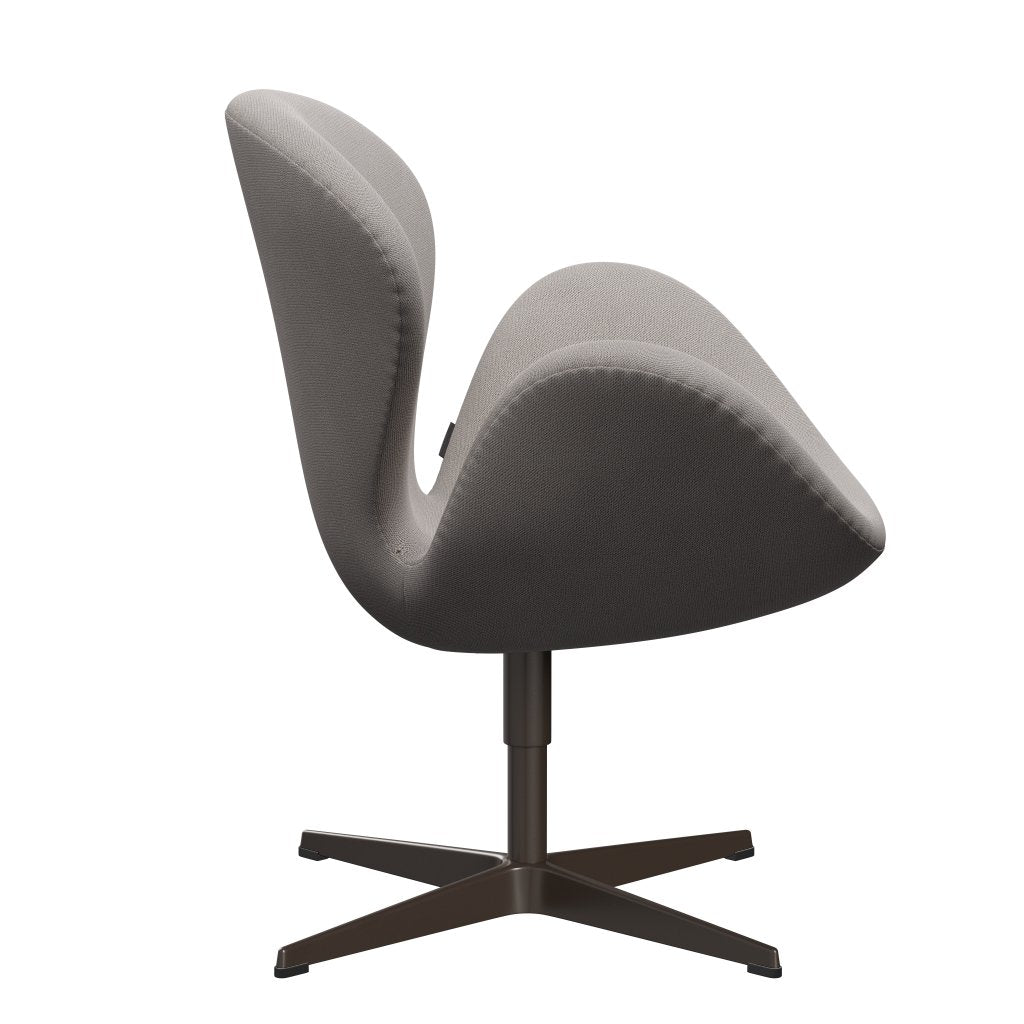 Fritz Hansen Swan Lounge Chair, Brown Bronze/Capture Warm Grey Light