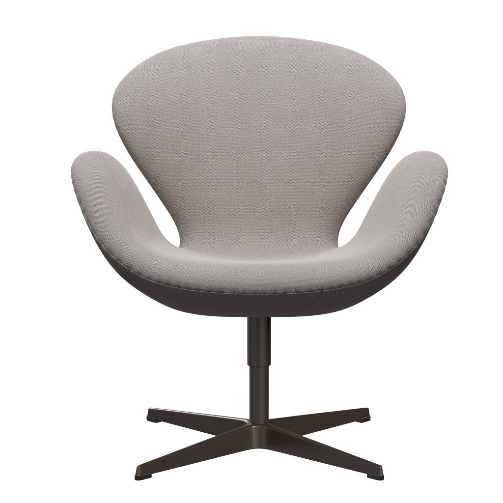 Fritz Hansen Swan Lounge Chair, Brown Bronze/Capture Warm Grey Light