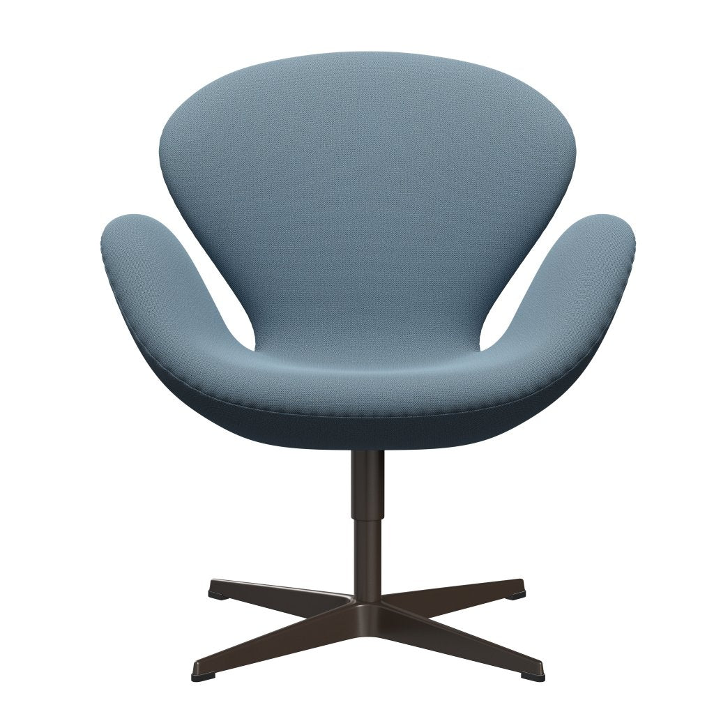 Fritz Hansen Swan Lounge Chair, Brown Bronze/Capture Soft Blue