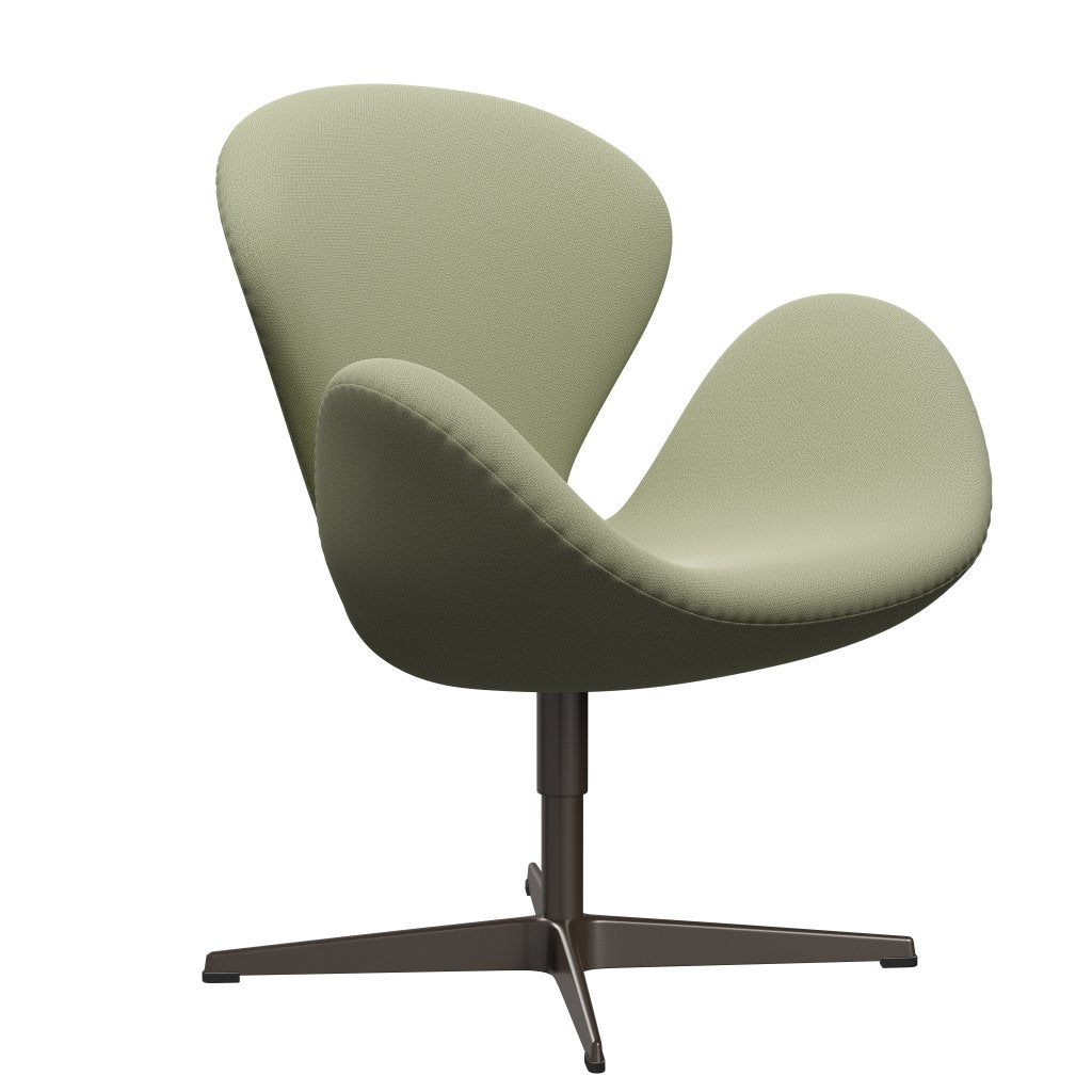 Fritz Hansen Swan Lounge Chair, Brown Bronze/Capture Soft Green