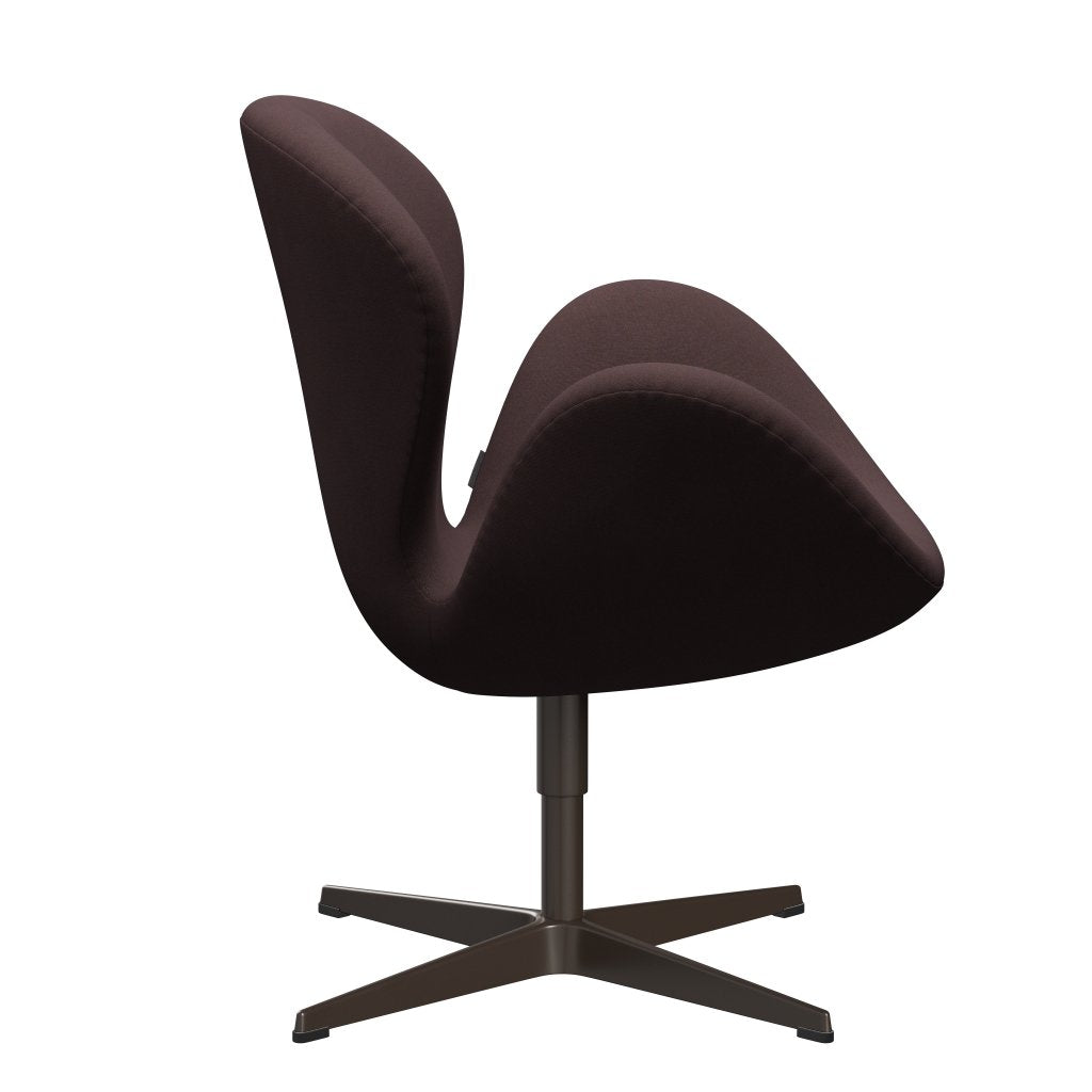 Fritz Hansen Swan Lounge Chair, Brown Bronze/Christianshavn Blue/Orange