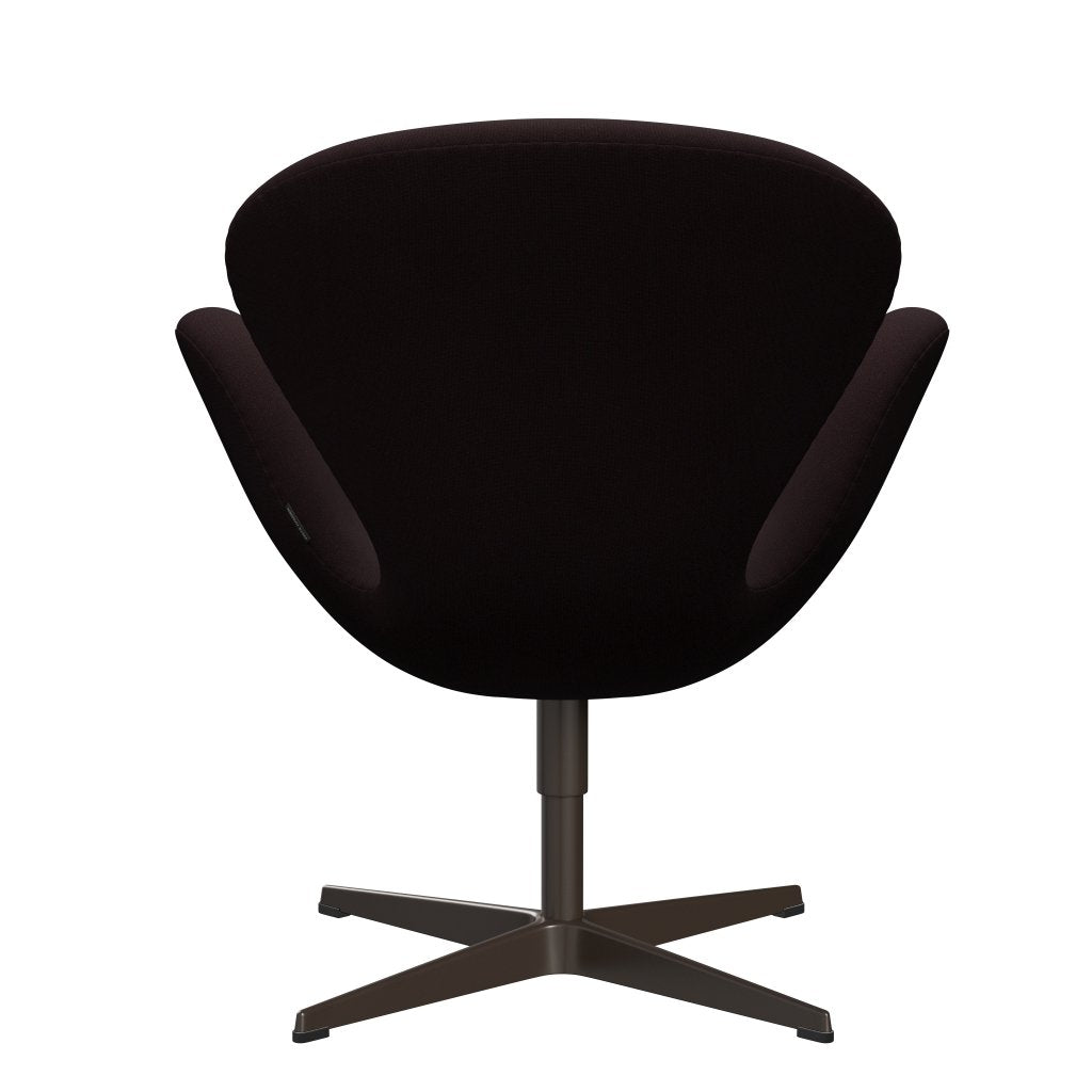 Fritz Hansen Swan Lounge Chair, Brown Bronze/Christianshavn Dark Red Uni