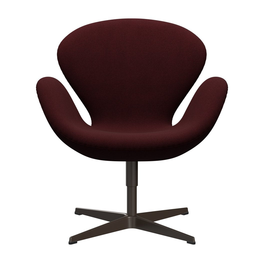 Fritz Hansen Swan Lounge, Brown Bronze/Christianshavn Red