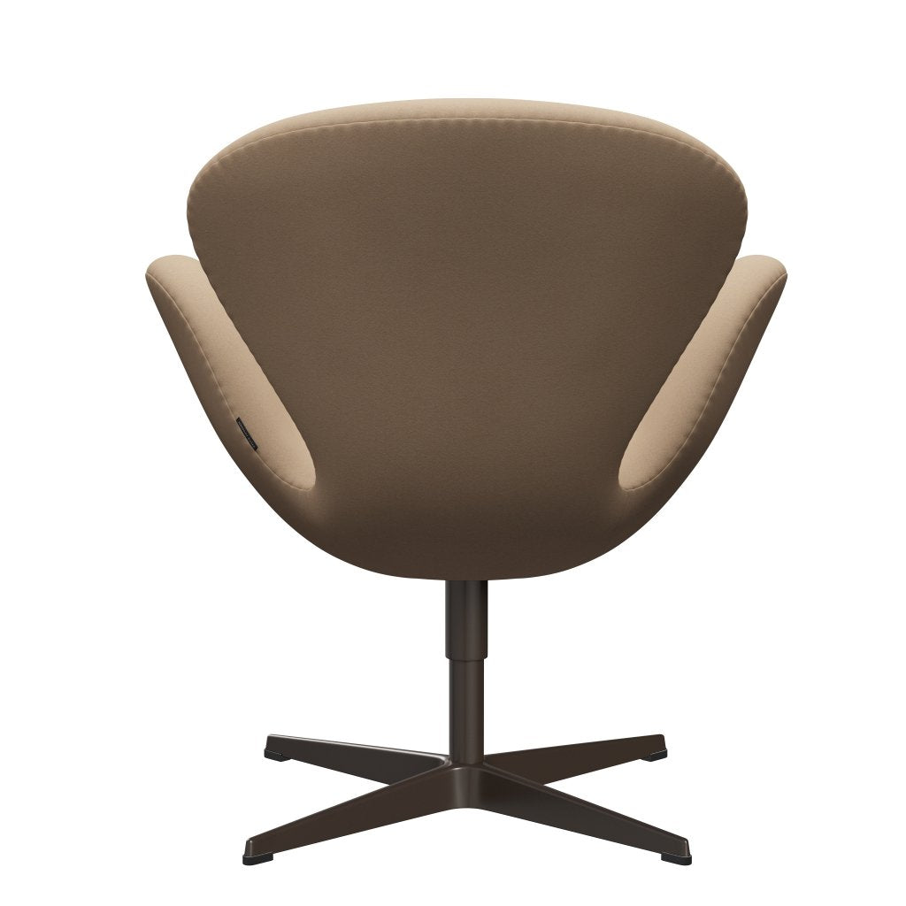 Fritz Hansen Swan Lounge Chair, Brown Bronze/Comfort Beige (61003)