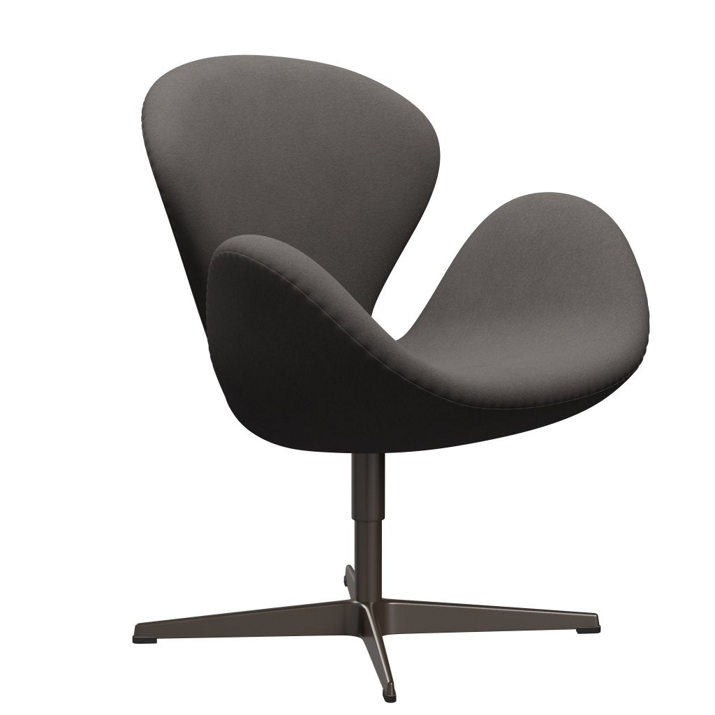 Fritz Hansen Swan Lounge Chair, Brown Bronze/Comfort Dark Grey (60008)