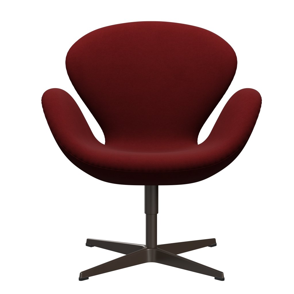 Fritz Hansen Swan Lounge, brązowy brąz/Comfort Dark Red (01153)