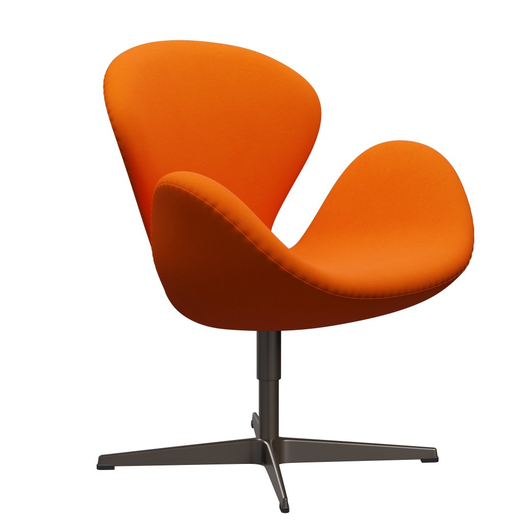 Fritz Hansen Swan Lounge Chair, Brown Bronze/Comfort Yellow/Orange