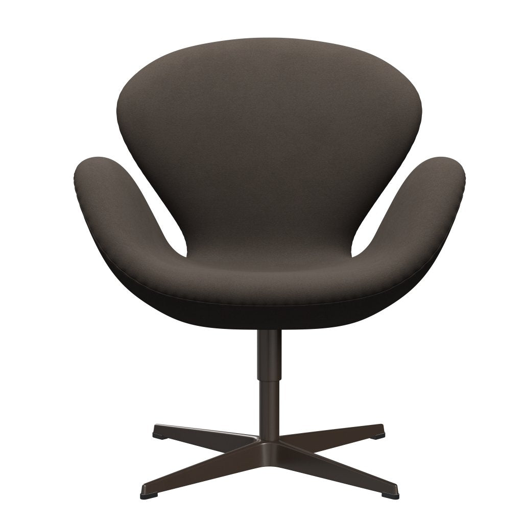 Fritz Hansen Swan Lounge Chair, Brown Bronze/Comfort Grey (61014)