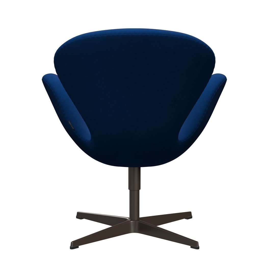 Fritz Hansen Swan Lounge Chair, Brown Bronze/Comfort Grey/Blue