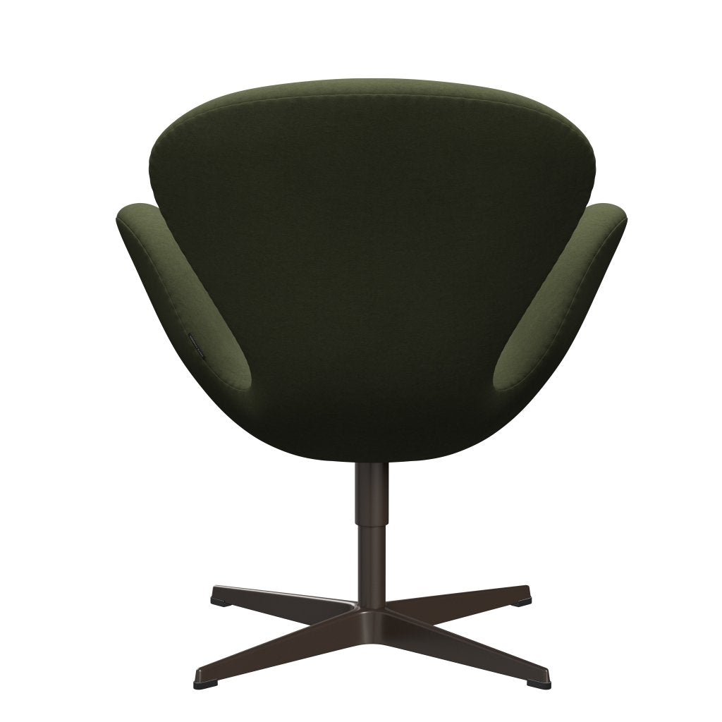 Fritz Hansen Swan Lounge Chair, Brown Bronze/Comfort Green/Grey