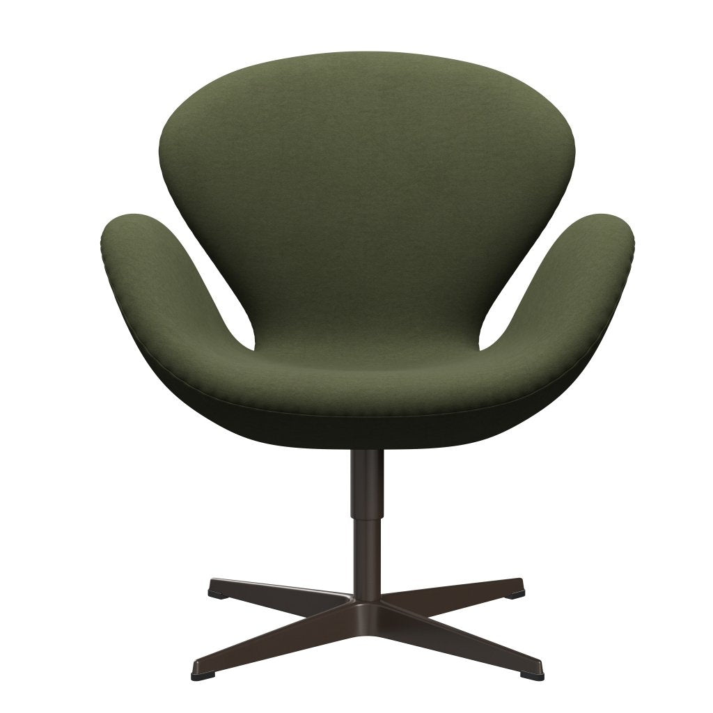 Fritz Hansen Swan Lounge Chair, Brown Bronze/Comfort Green/Grey