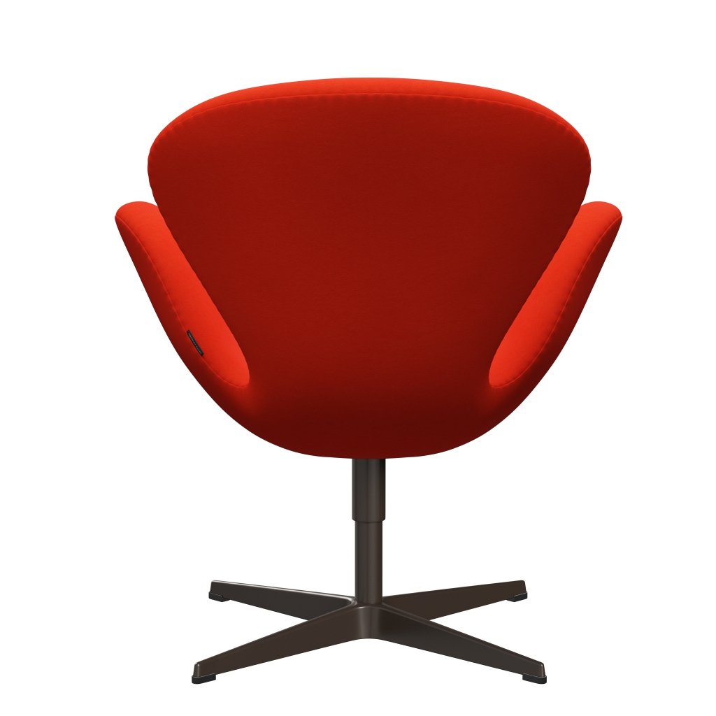 Fritz Hansen Swan Lounge Chair, Brown Bronze/Comfort Orange/Red