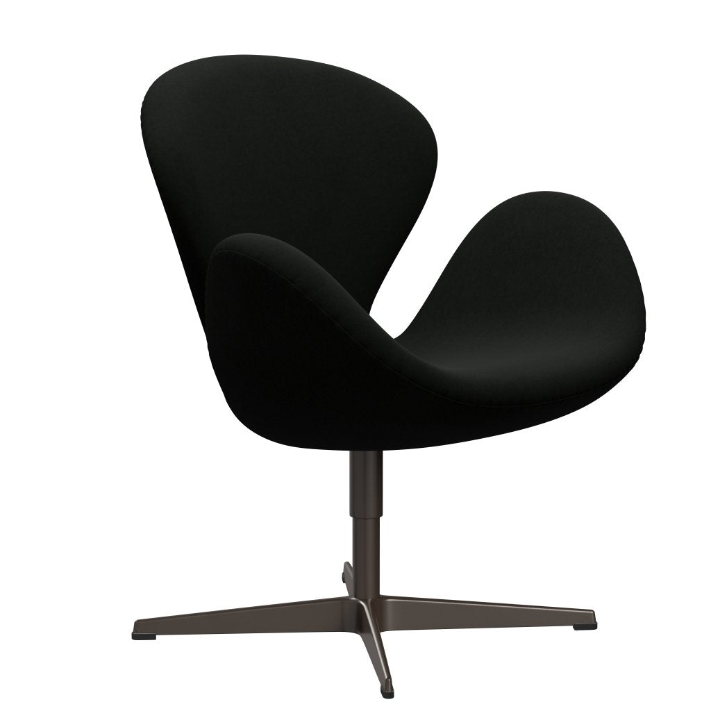 Fritz Hansen Swan Lounge Chair, Brown Bronze/Comfort Black (60009)