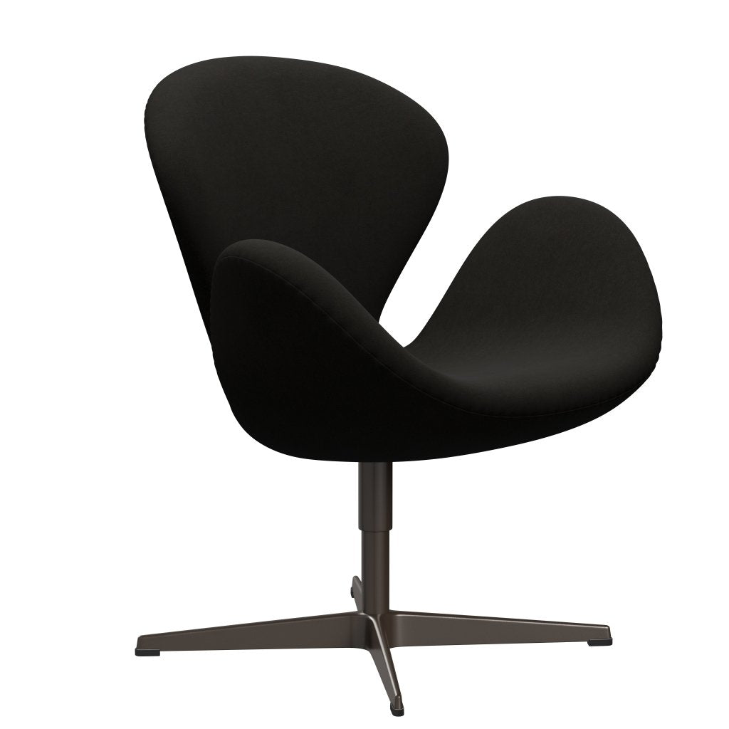 Fritz Hansen Swan Lounge Chair, Brown Bronze/Comfort Black (61013)