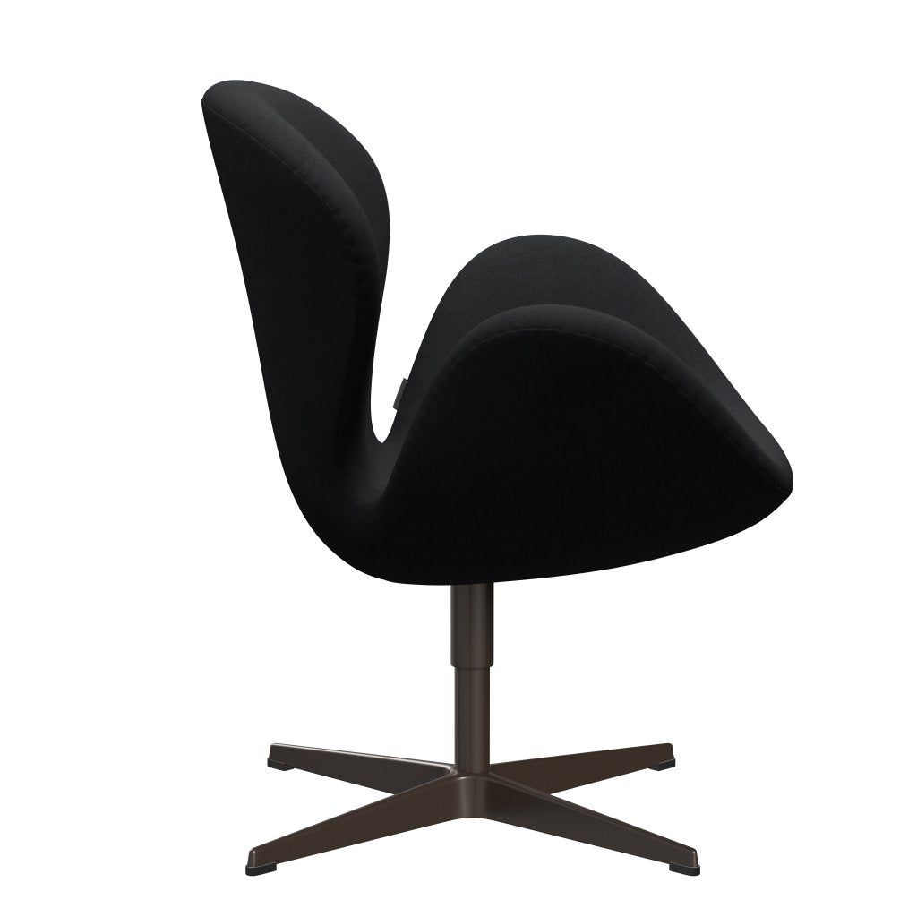 Fritz Hansen Swan Lounge Chair, Brown Bronze/Comfort Black/Grey