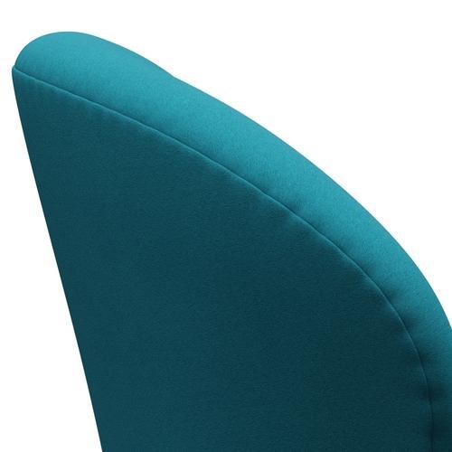 Fritz Hansen Swan Lounge Chair, Brown Bronze/Comfort Turquoise Light