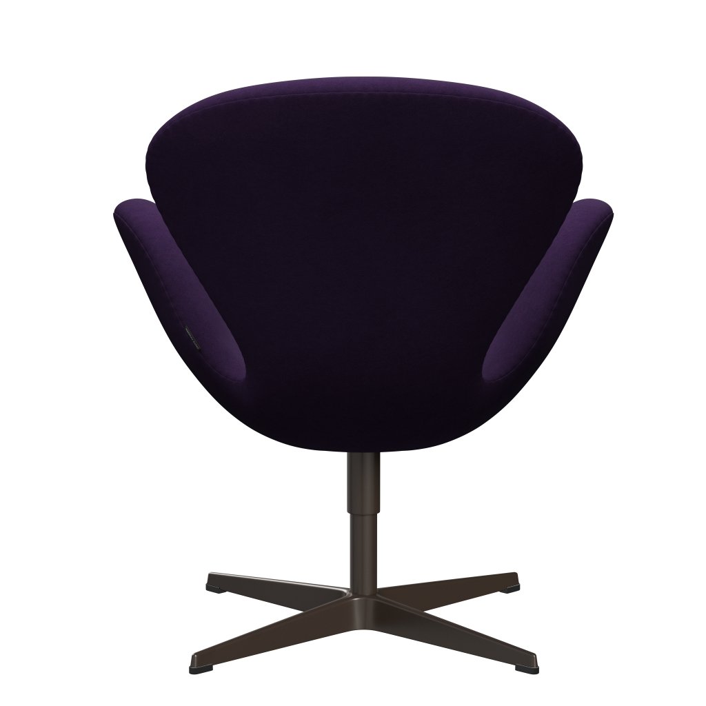 Fritz Hansen Swan Lounge Chair, Brown Bronze/Comfort Violet Dark