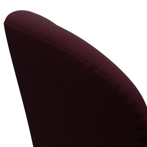 Fritz Hansen Swan Lounge Chair, Brown Bronze/Comfort Violet/Dark Red