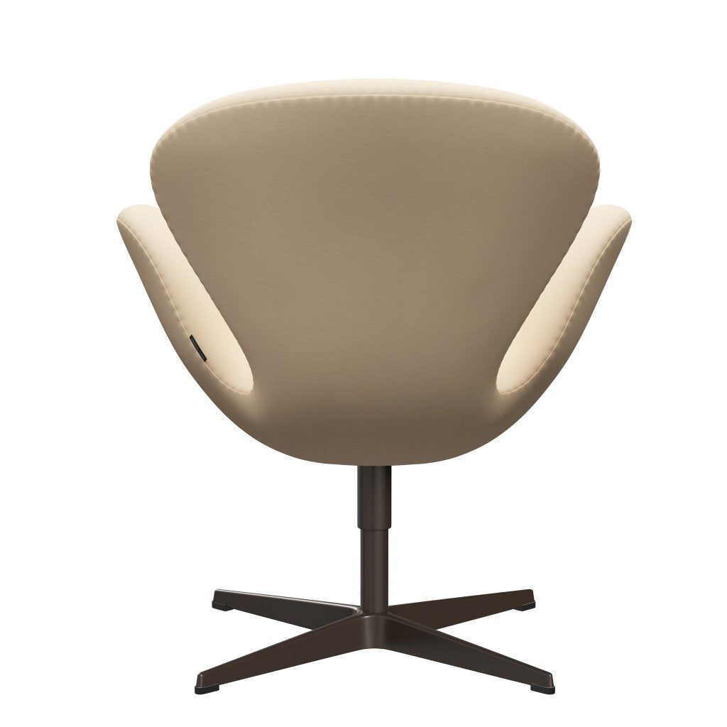 Fritz Hansen Swan Lounge Chair, Brown Bronze/Comfort White/Beige