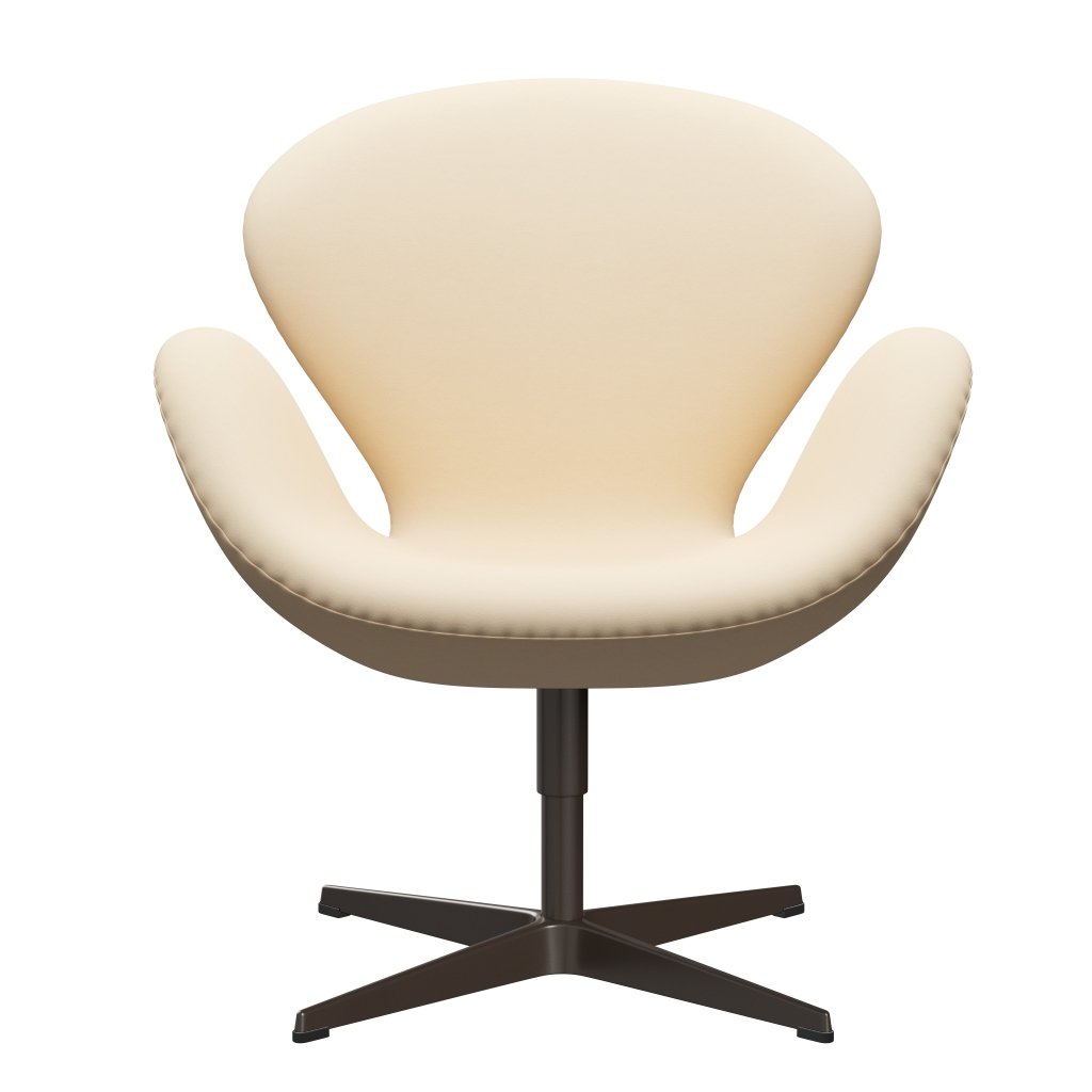 Fritz Hansen Swan Lounge Chair, Brown Bronze/Comfort White/Beige