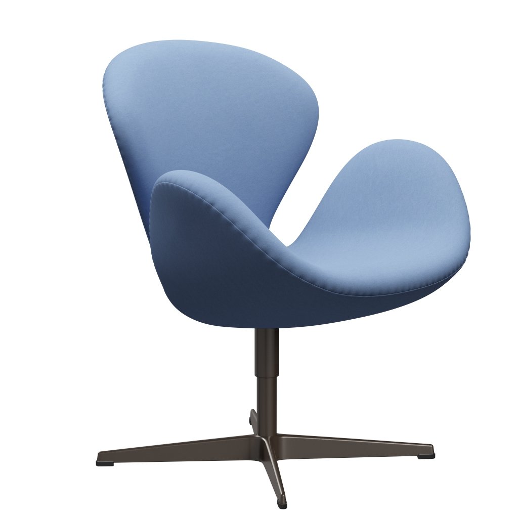 Fritz Hansen Swan Lounge Chair, Brown Bronze/Comfort White/Blue