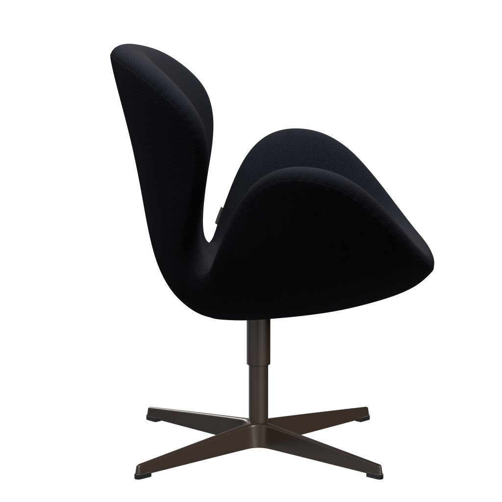 Fritz Hansen Swan Lounge Chair, Brown Bronze/Diablo Dark Blue