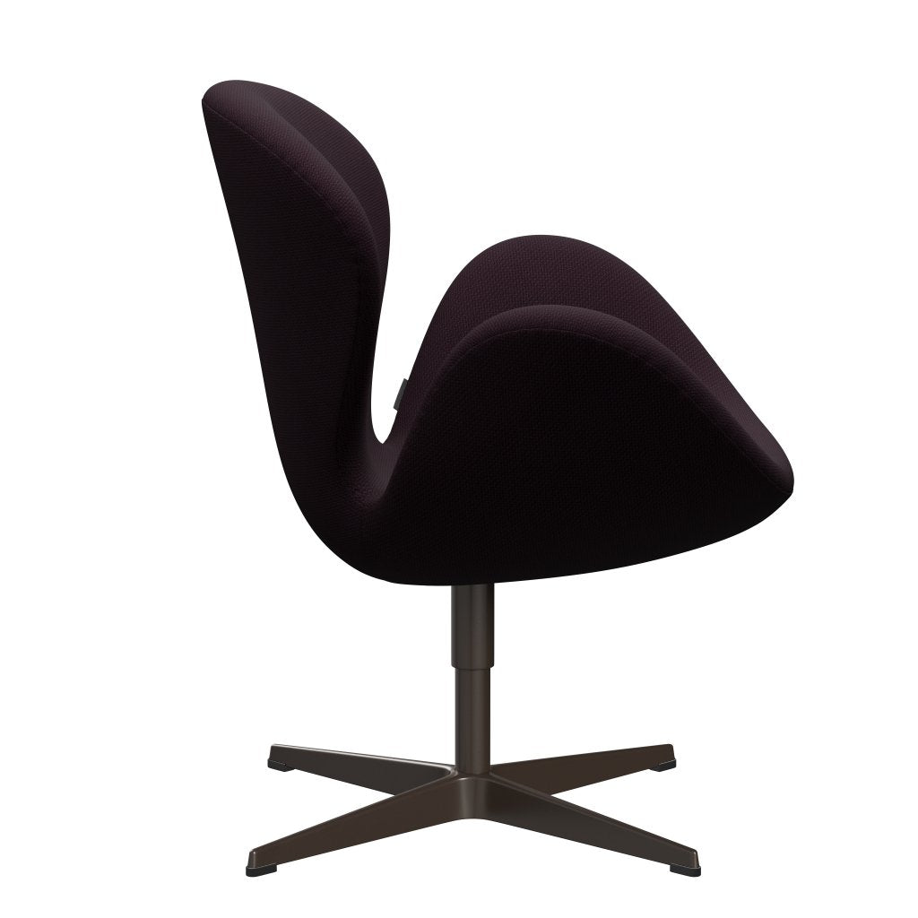 Fritz Hansen Swan Lounge Chair, Brown Bronze/Diablo Plum