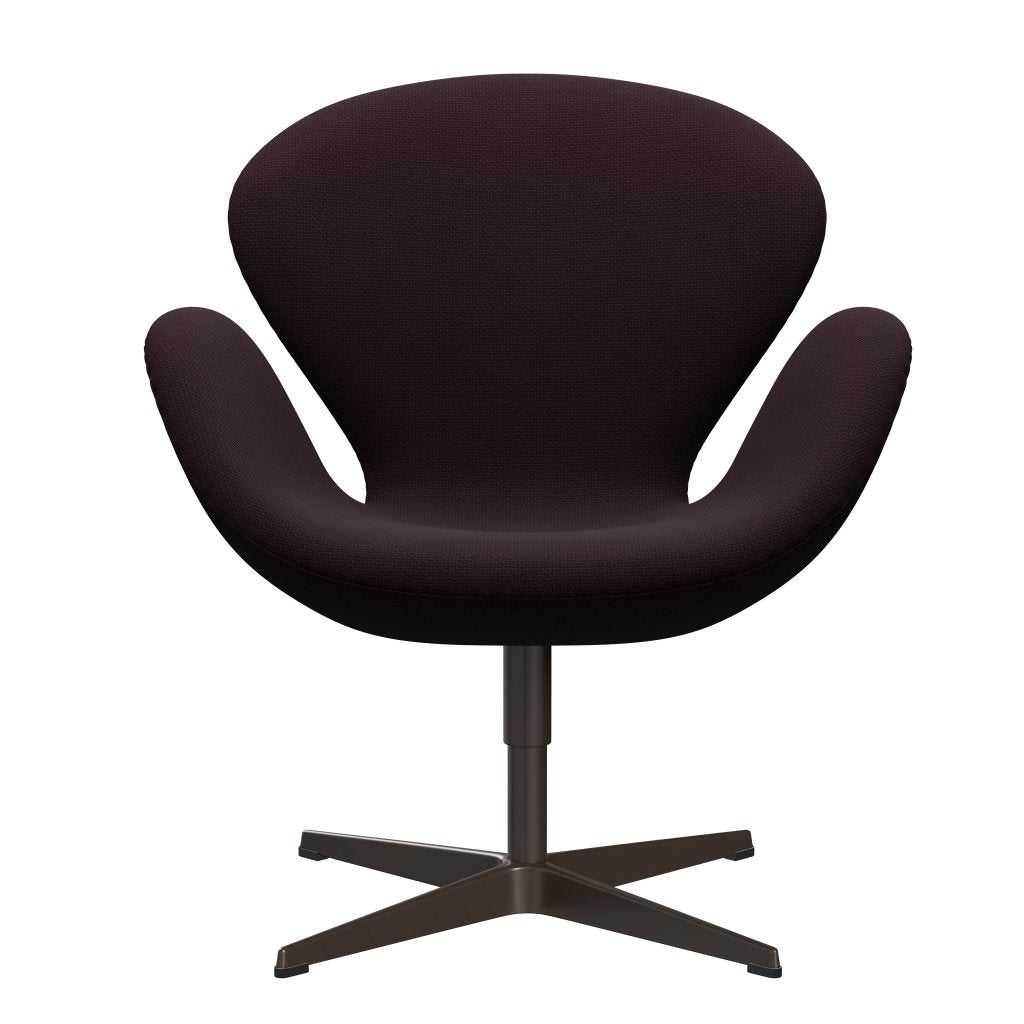 Fritz Hansen Swan Lounge Chair, Brown Bronze/Diablo Plum