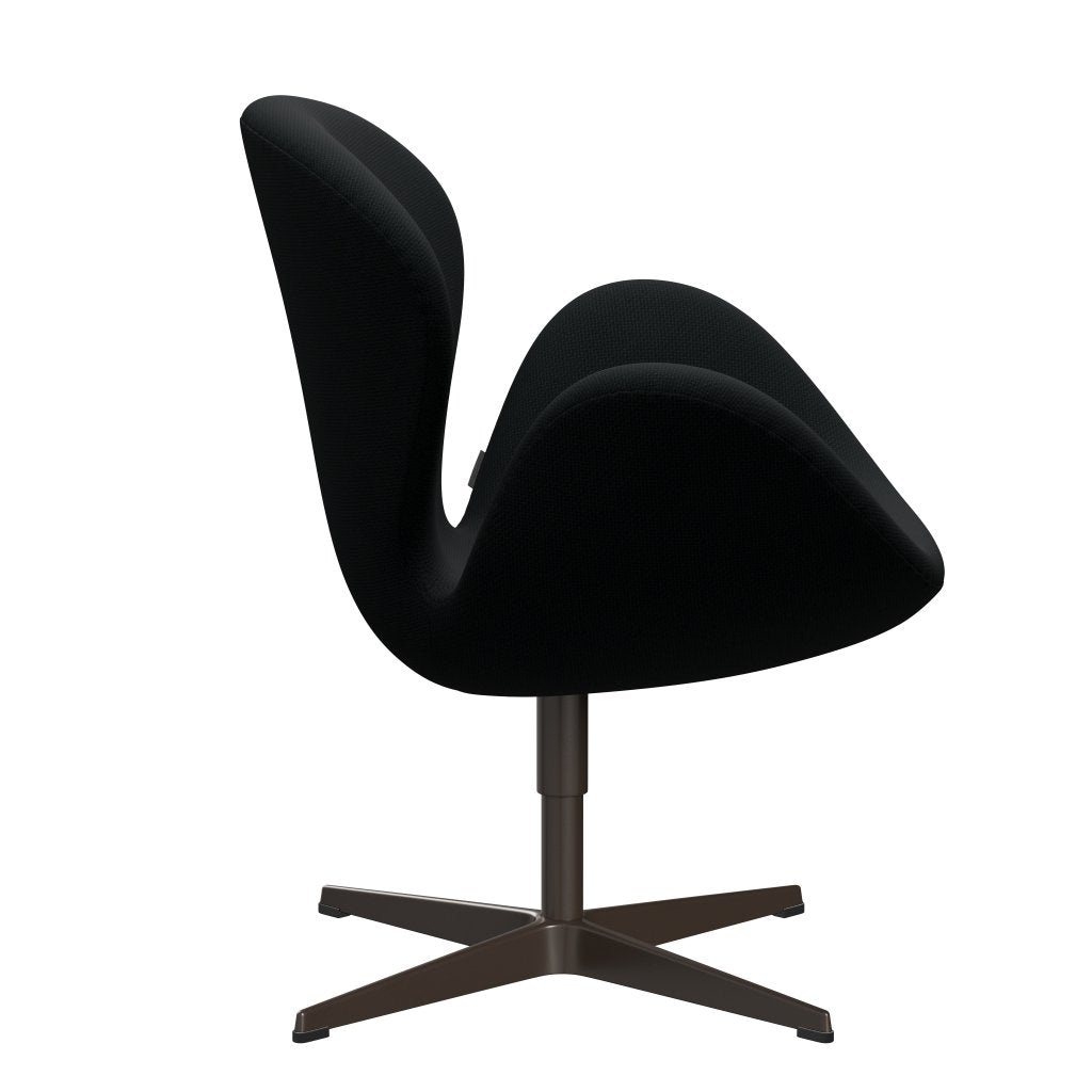 Fritz Hansen Swan Lounge Chair, Brown Bronze/Diablo Black