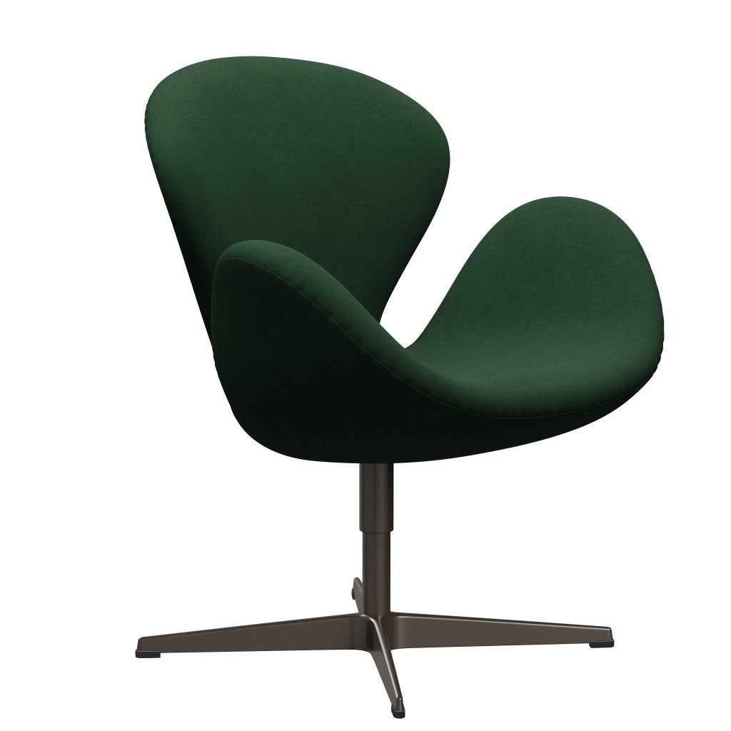 Fritz Hansen Swan Lounge Chair, Brown Bronze/Divina Dark Green (876)