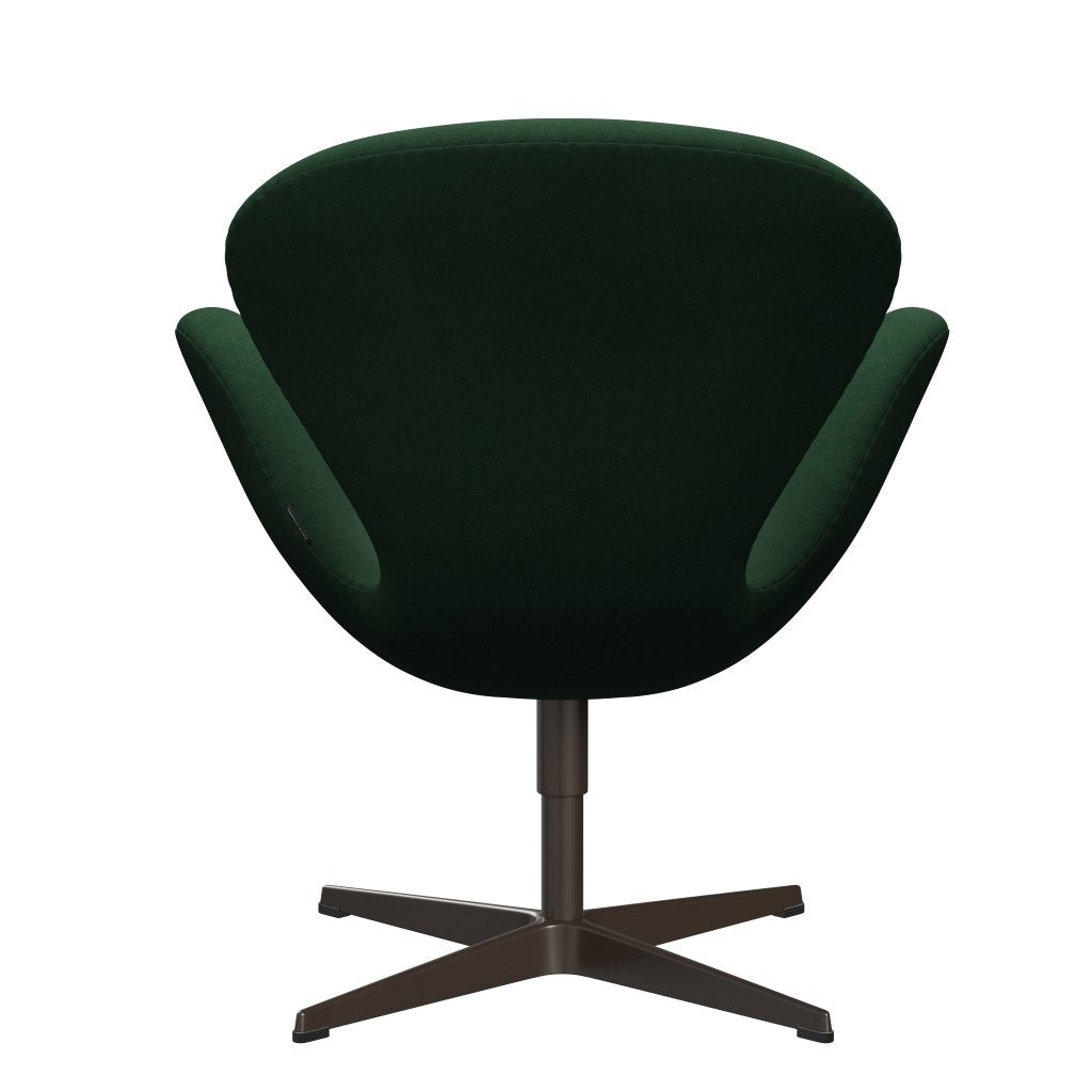 Fritz Hansen Swan Lounge, brązowy brąz/Divina Dark Green (876)