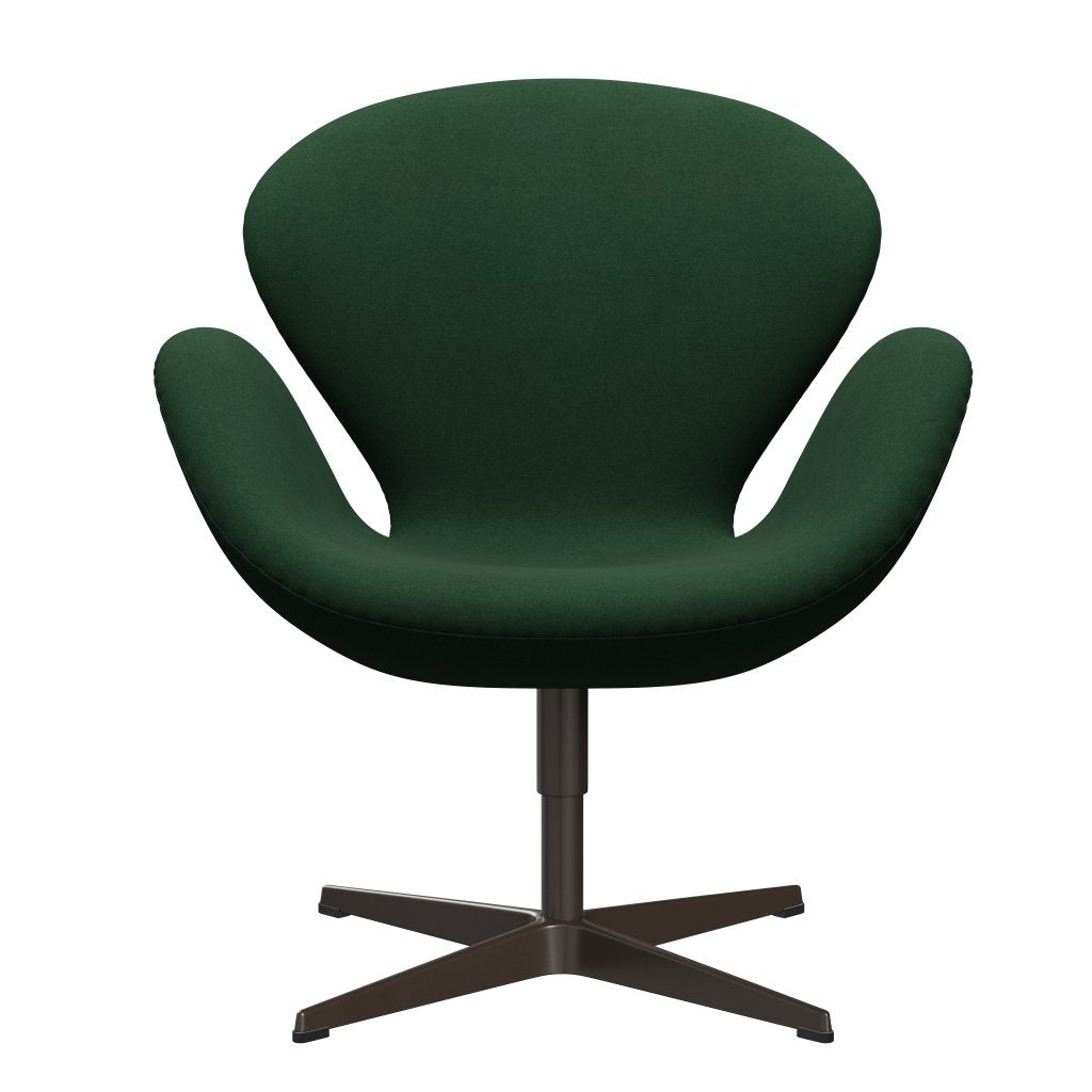 Fritz Hansen Swan Lounge, brązowy brąz/Divina Dark Green (876)