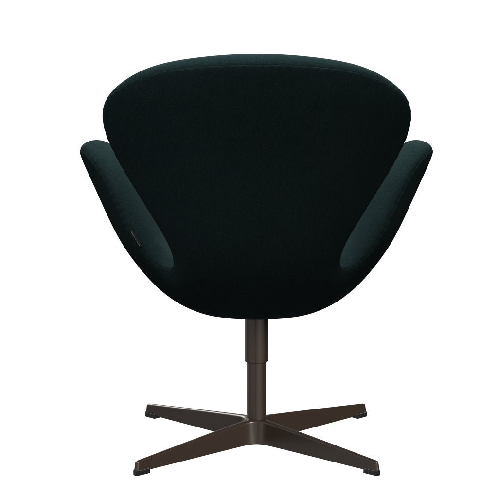 Fritz Hansen Swan Lounge, brązowy brąz/Divina Dark Green (886)