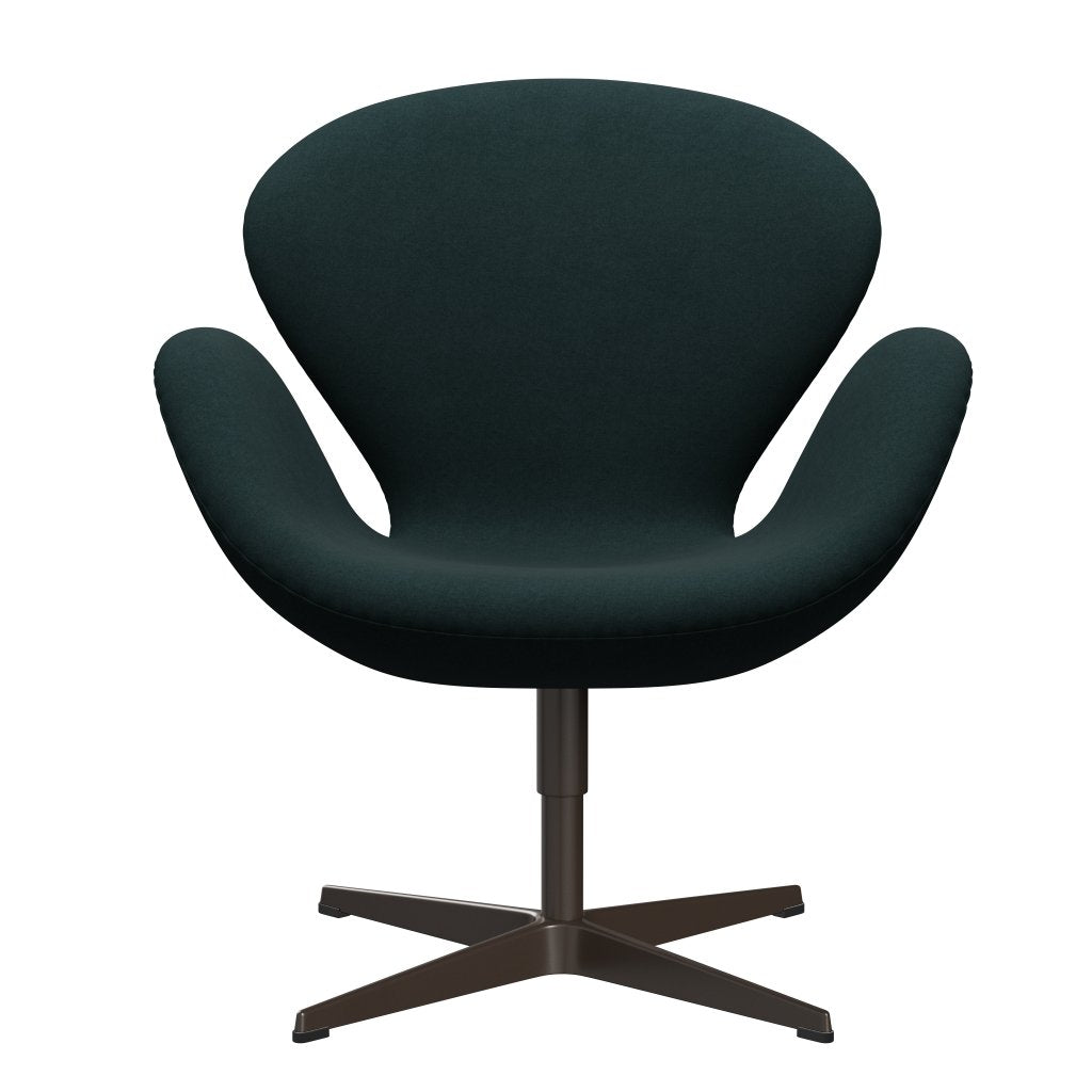 Fritz Hansen Swan Lounge, brązowy brąz/Divina Dark Green (886)