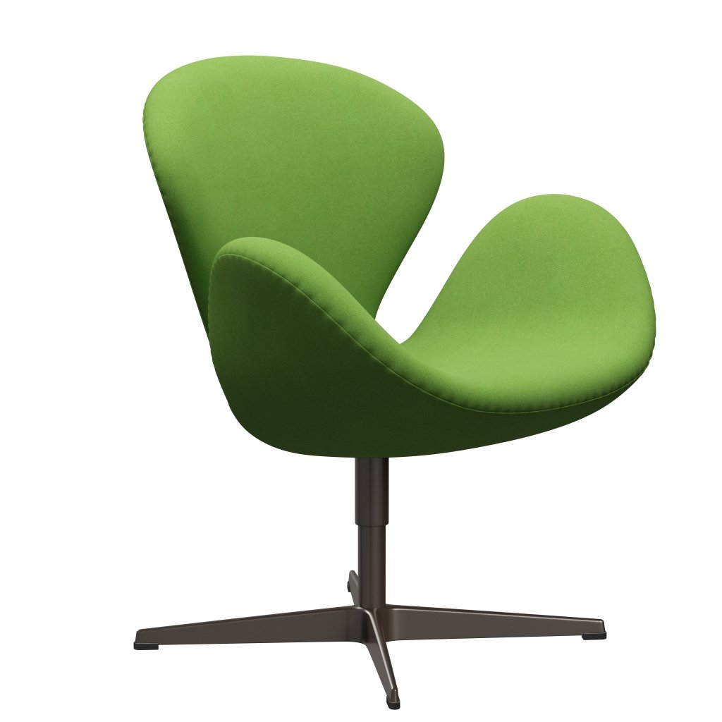 Fritz Hansen Swan Lounge, Brown Bronze/Divina Lime Light