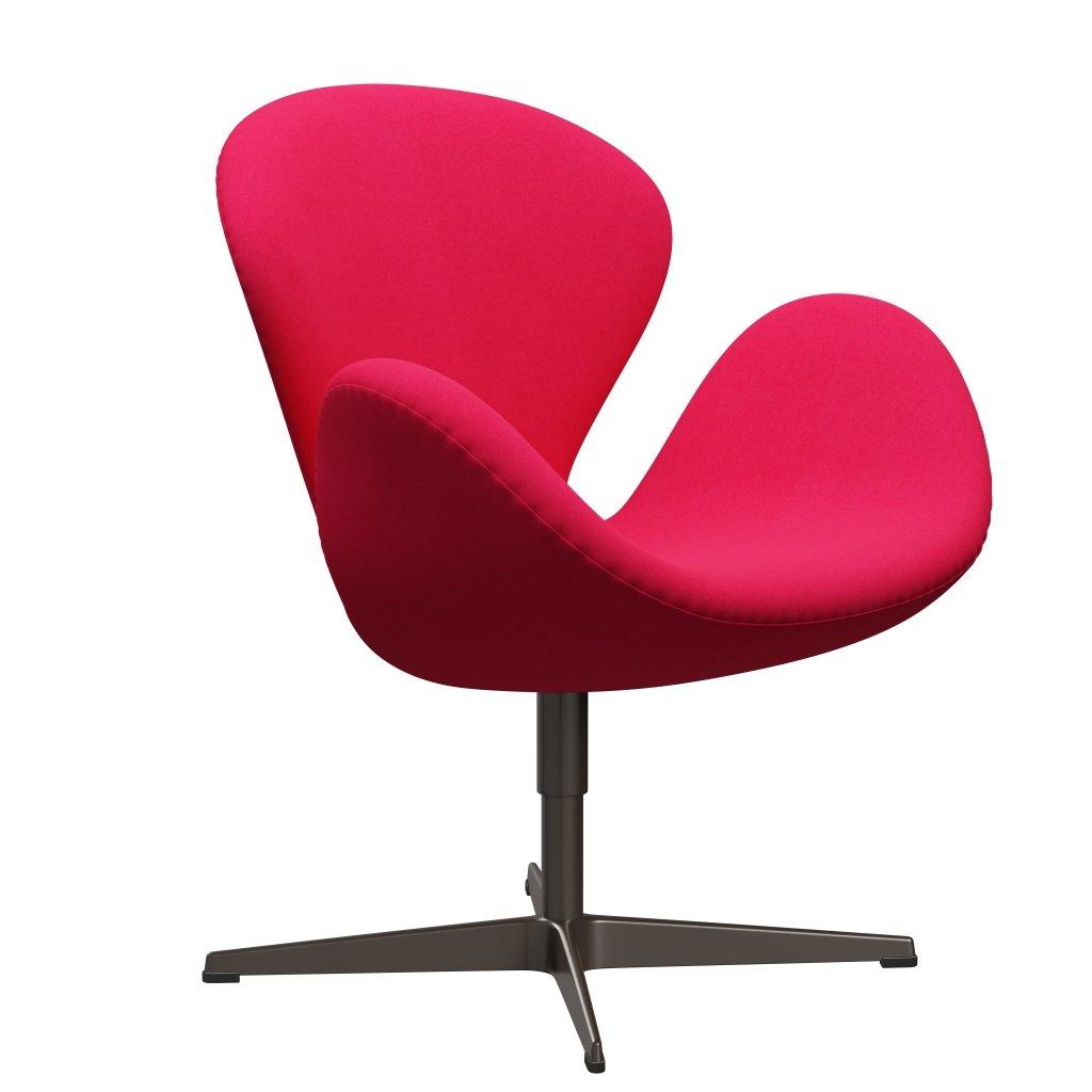 Fritz Hansen Swan Lounge, Brown Bronze/Divina Lipstick Pink