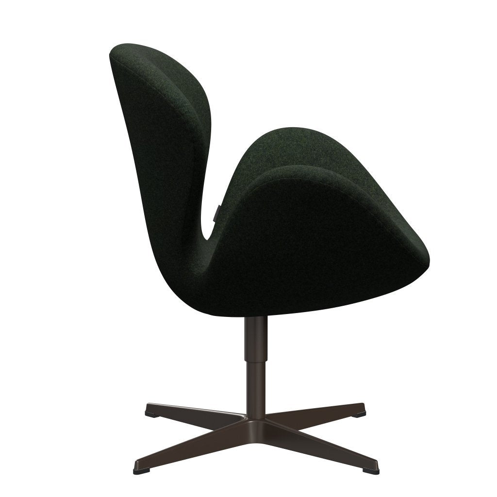 Fritz Hansen Swan Lounge Chair, Brown Bronze/Divina Md Moss Green